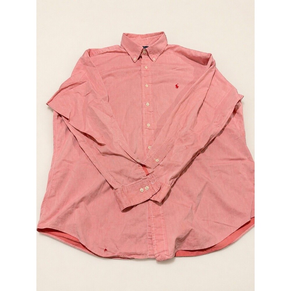 Title: Polo Ralph Lauren Men’s Pink Button-Down Shirt 16½ 34/35 – Small Flaw